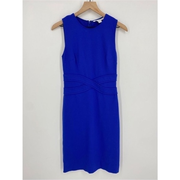 Diane Von Furstenberg Scoop Neck Sleeveless Knee Length Dress - Picture 1 of 9